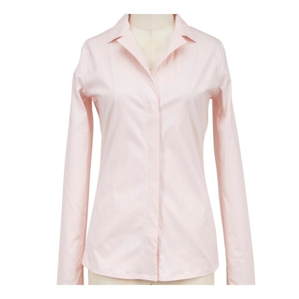 Lis Lareida Catharina Light Pink Stretch Cotton Blouse Size 38EUR  6-8US W433